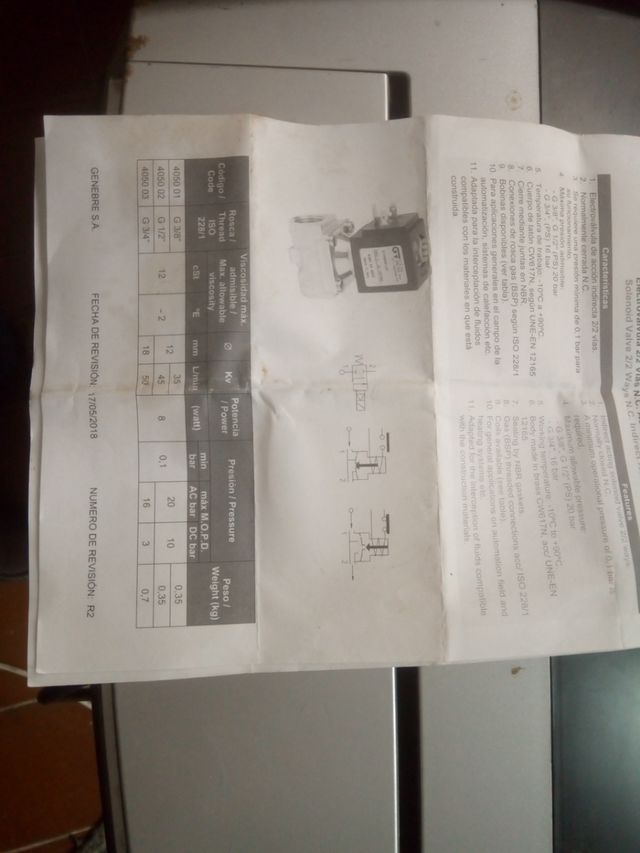 electroválvula genebre