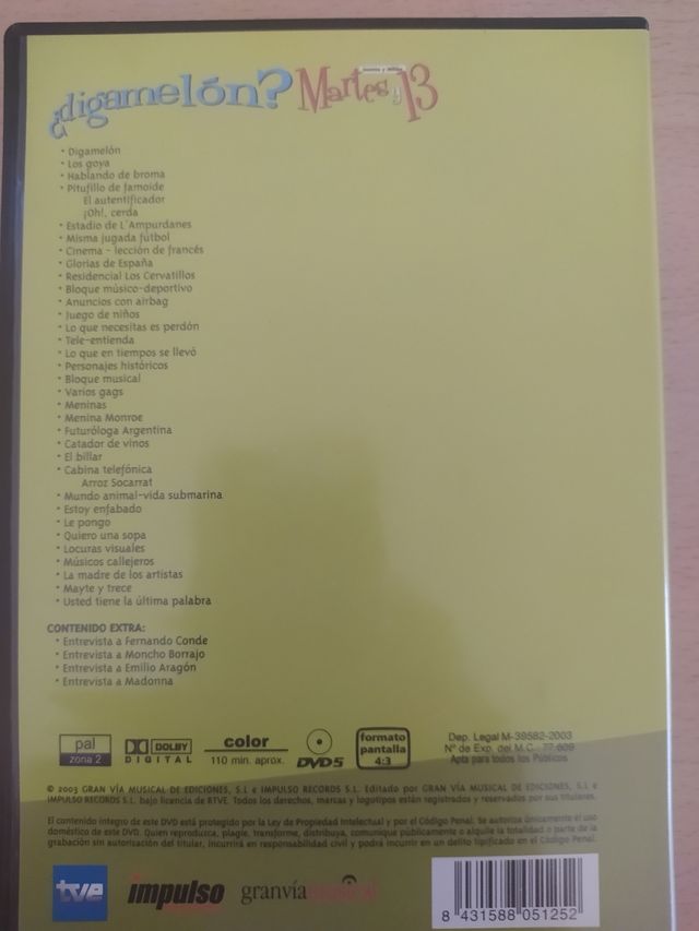 Martes y 13. 3 DVD's. Año 2003