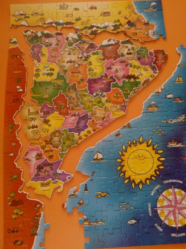 Puzzle de 142 piezas de comarcas de Cataluña