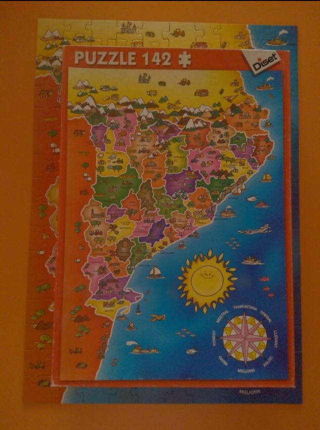 Puzzle de 142 piezas de comarcas de Cataluña