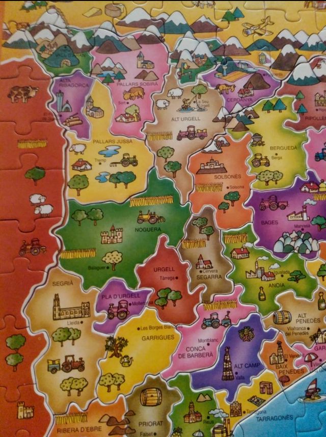 Puzzle de 142 piezas de comarcas de Cataluña