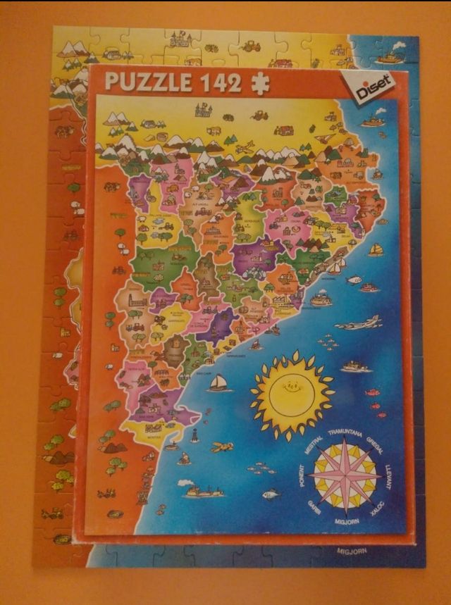 Puzzle de 142 piezas de comarcas de Cataluña