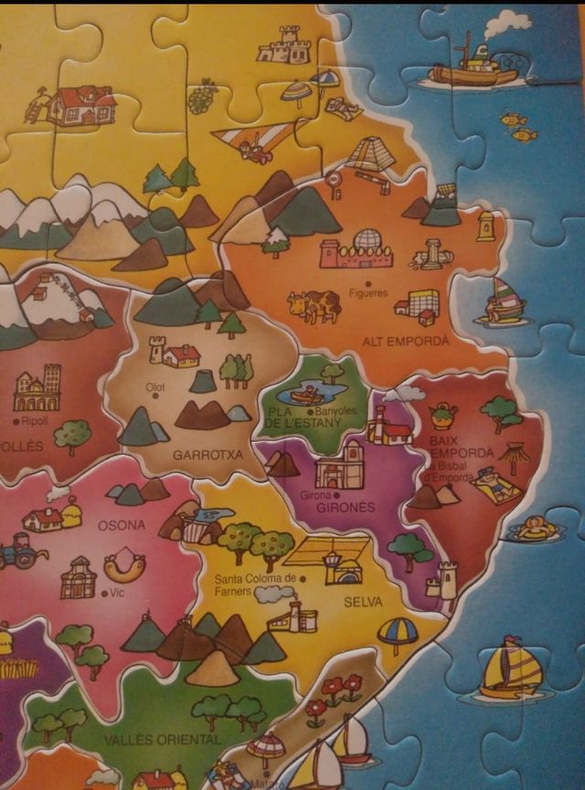 Puzzle de 142 piezas de comarcas de Cataluña