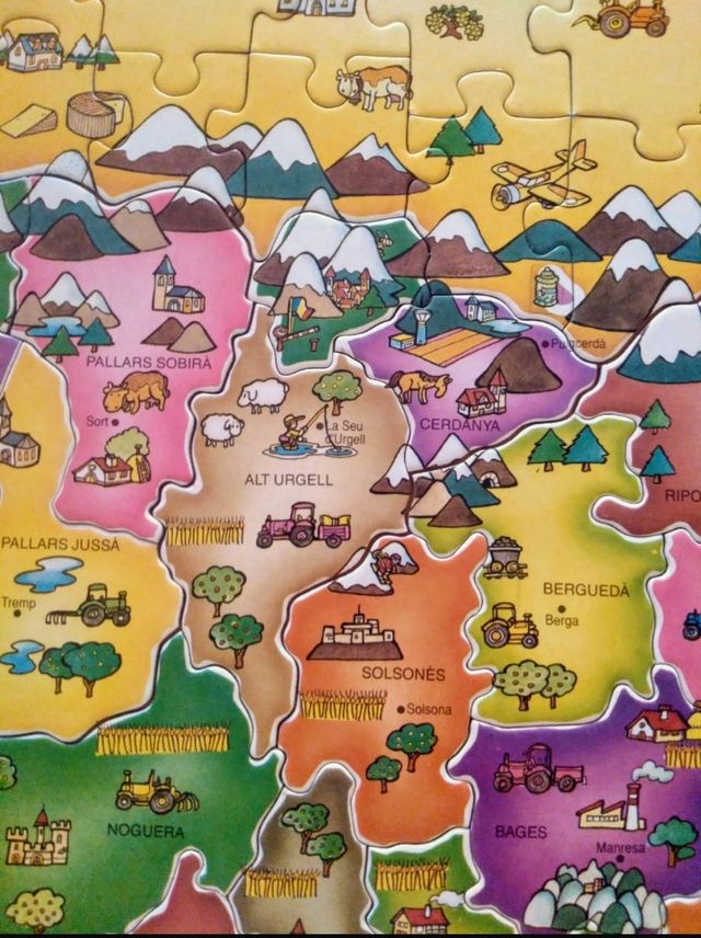 Puzzle de 142 piezas de comarcas de Cataluña