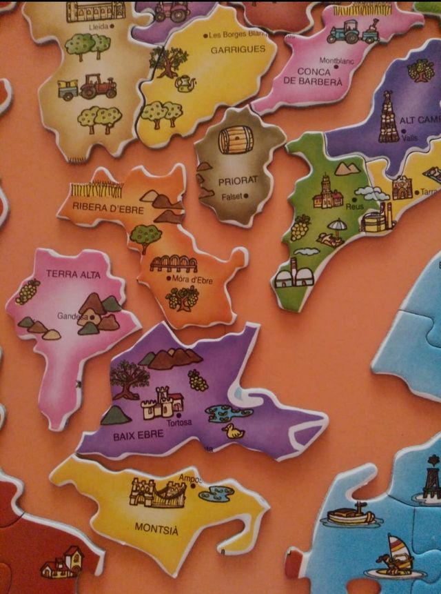 Puzzle de 142 piezas de comarcas de Cataluña