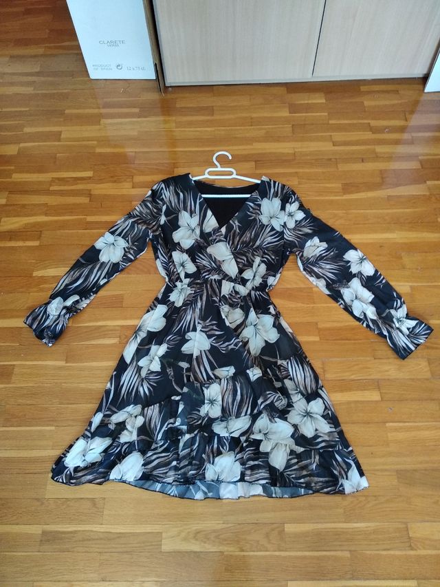 vestido manga larga veraniego