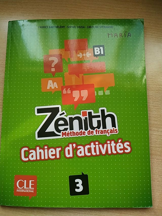 Zenith Methode de francais B1+ Solucionario