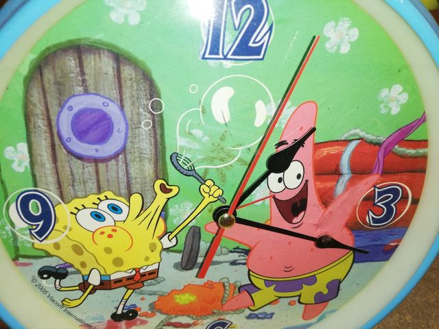reloj de bob esponja de 22cm