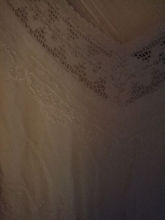 Vestido crochet blanco.