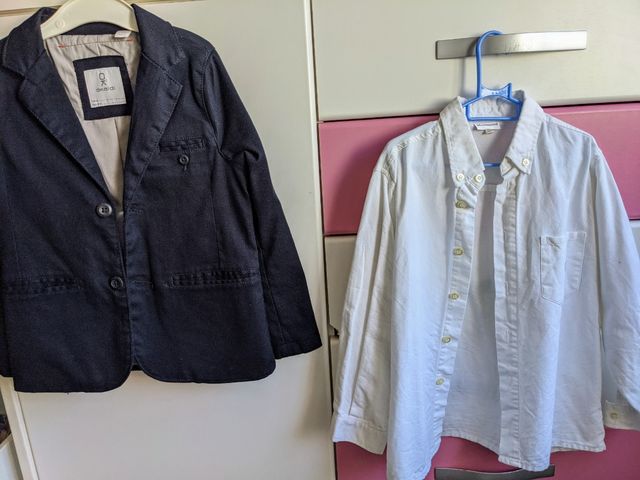 americana okaidi y camisa mayoral niño