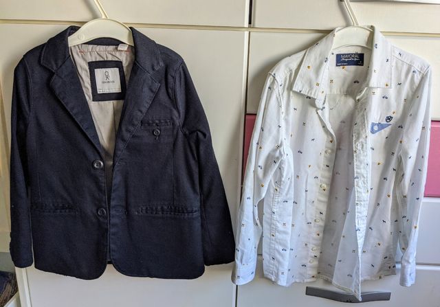 americana okaidi y camisa mayoral niño