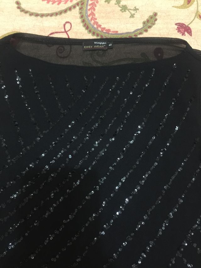 Blusa sin mangas lentejuelas