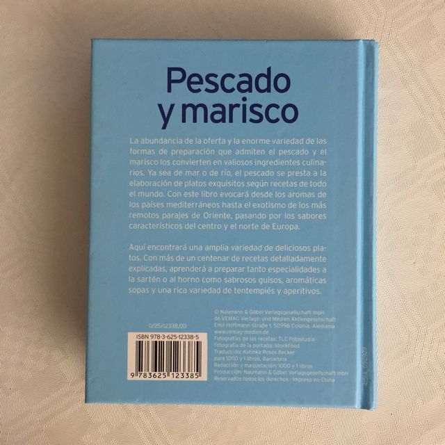 Libro de recetas, pescado y marisco