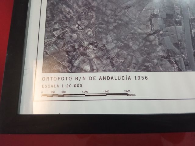 Cuadro con foto aérea de Sevilla de 1956