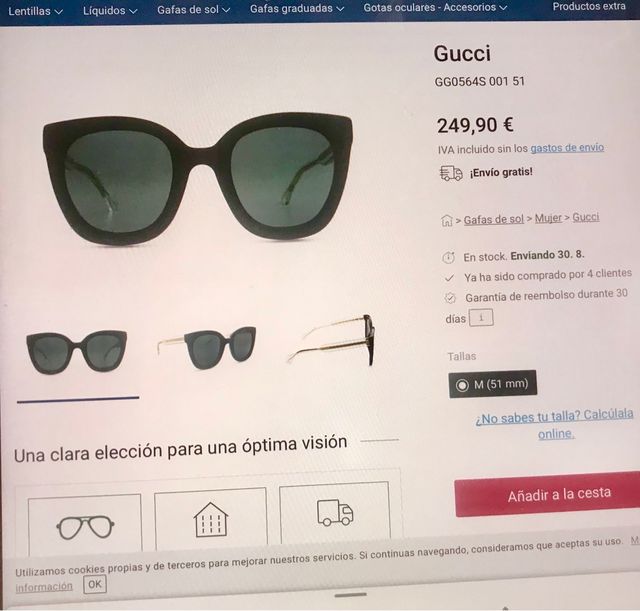 Occhiali da sole originali Gucci