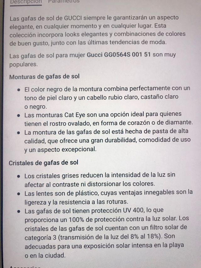 Occhiali da sole originali Gucci