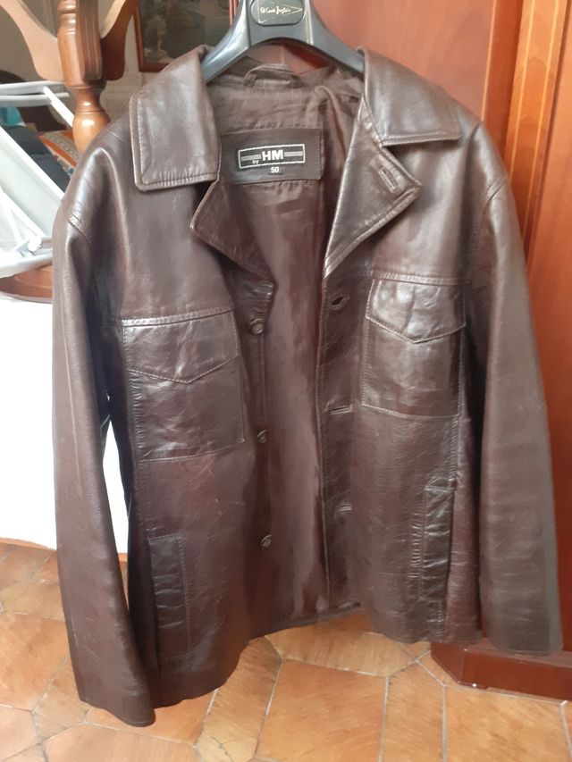 Chaqueta de cuero HM talla 50