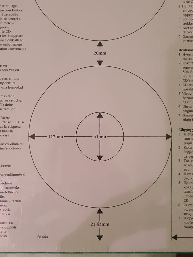 Pegatinas Cds para impresoras