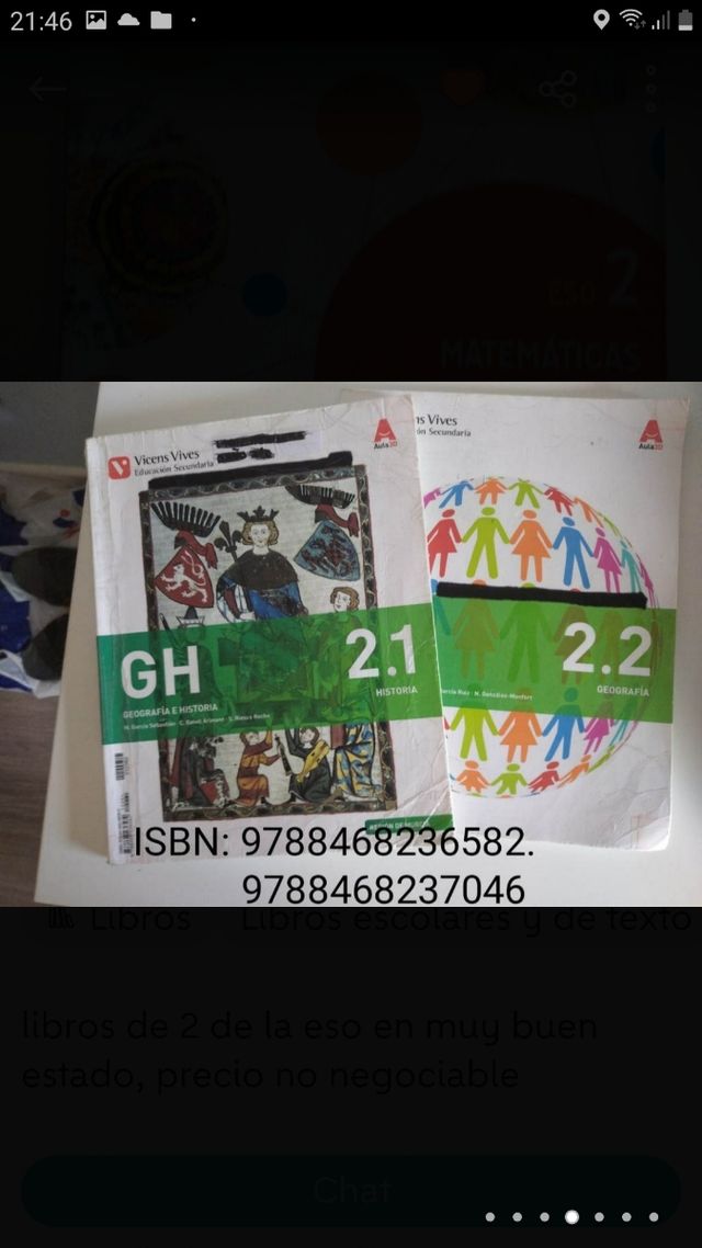 Libros de 2 de la ESO. IES BENIAJAN