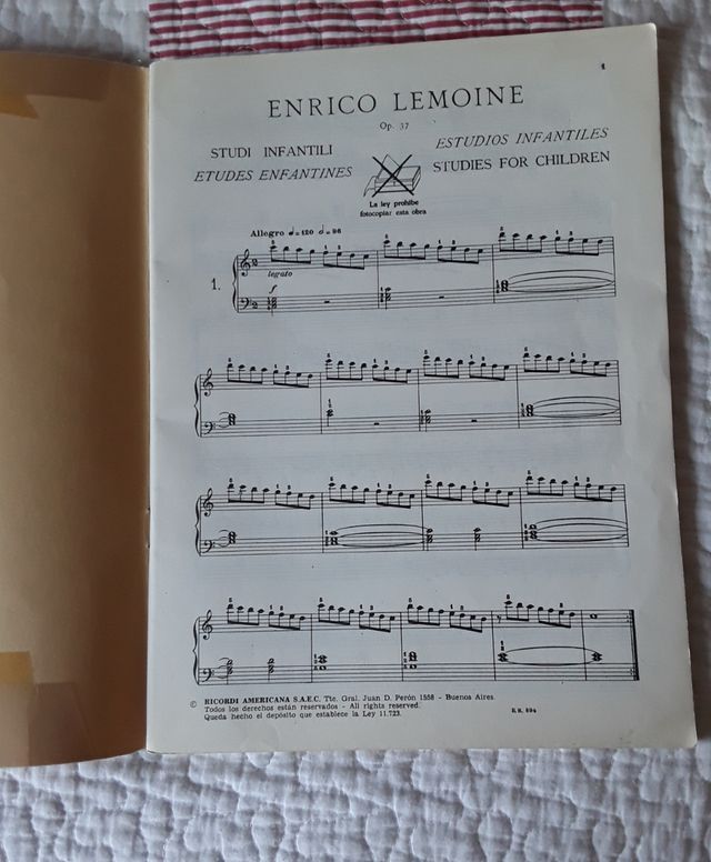 Lemoine estudios infantiles  para piano op.37