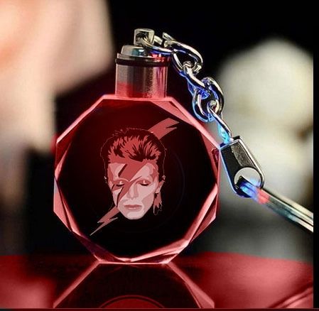 Llavero Cristal Led David Bowie