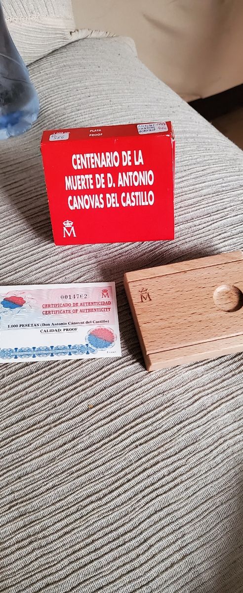 1000 pesetas 1997 Canovas proof