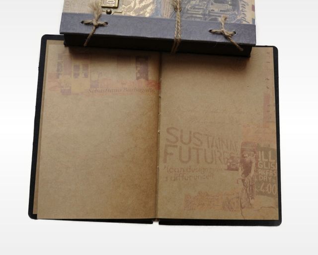 Cuaderno/diario de viaje Memories. Hecho a mano.