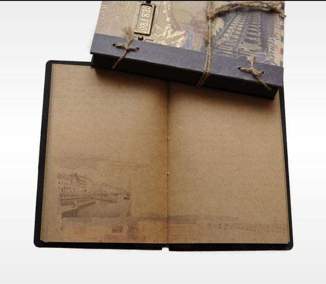 Cuaderno/diario de viaje Memories. Hecho a mano.