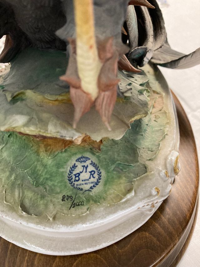 Juego gallos de porcelana