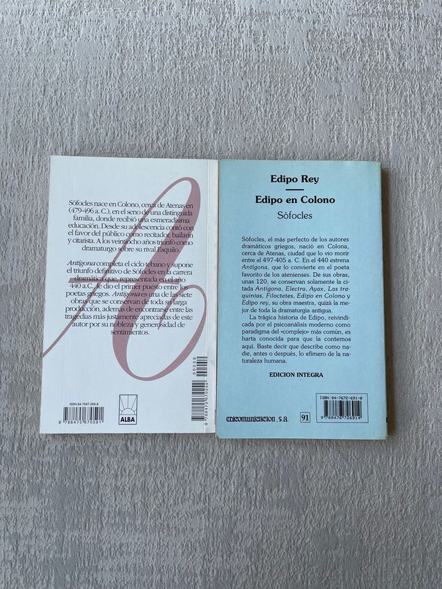 Edipo Rey/ Edipo en Colono, Antígona.