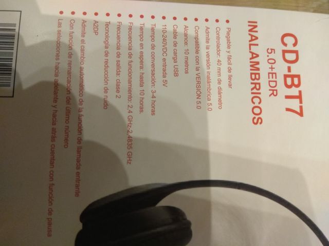 Auriculares inalámbricos CD-BT7