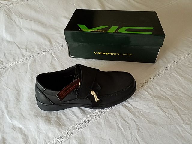 CALZADO PIEL ALTA COMODIDAD VELCRO MARCA VICMART