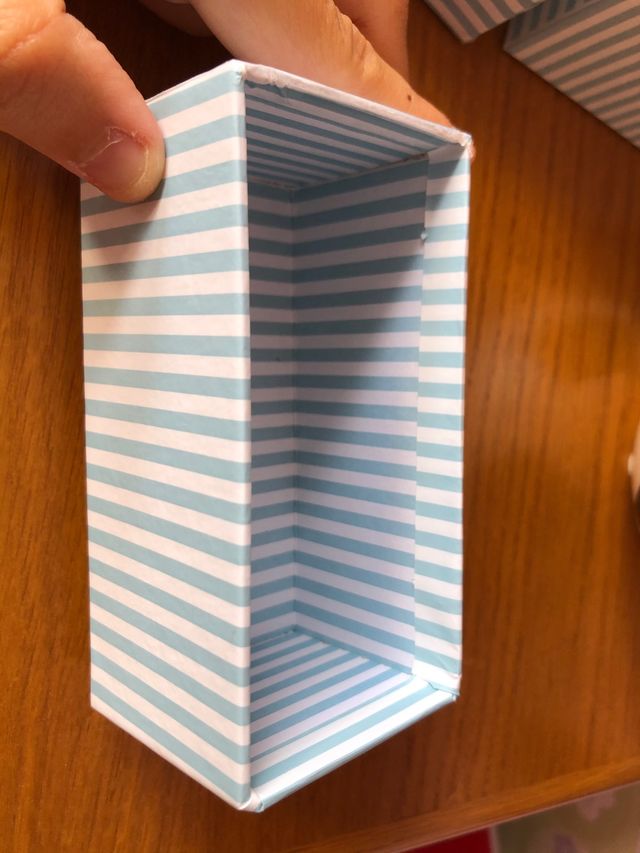 Cajita decoración azul y blanca