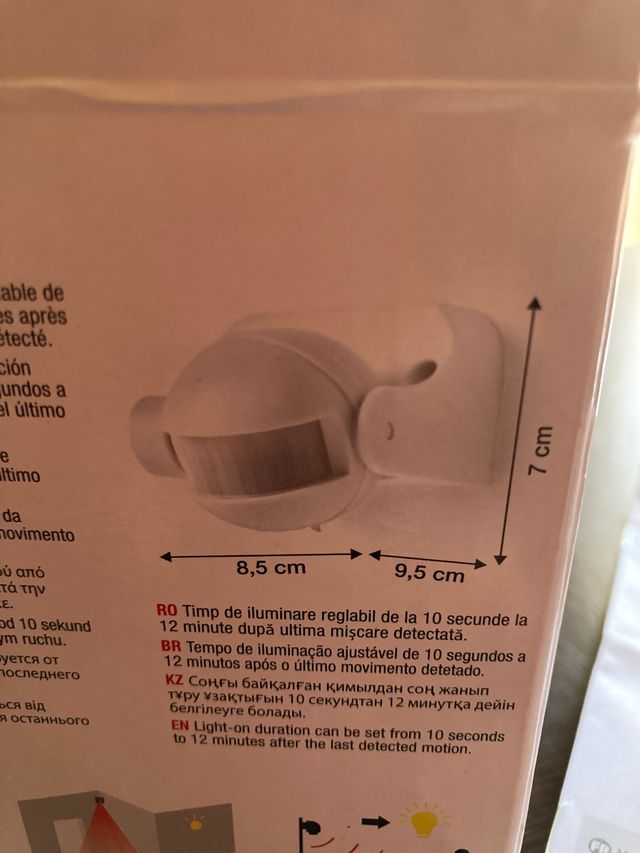 Detector / sensor de movimiento 180 grados