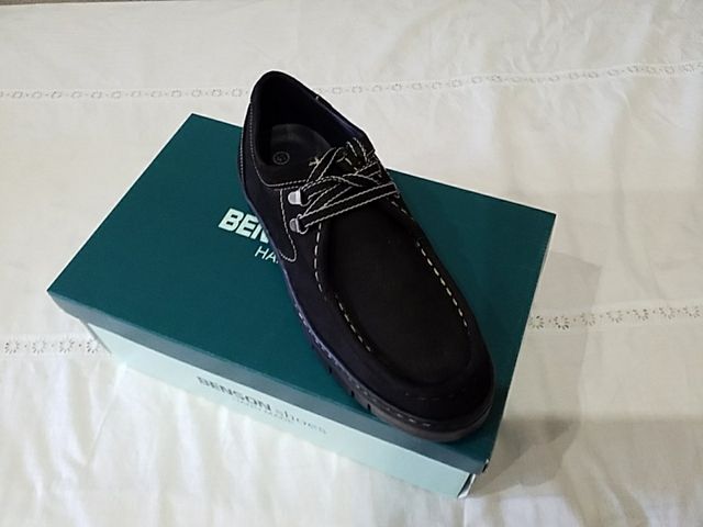 CALZADO PIEL NOBUCK NEGRO