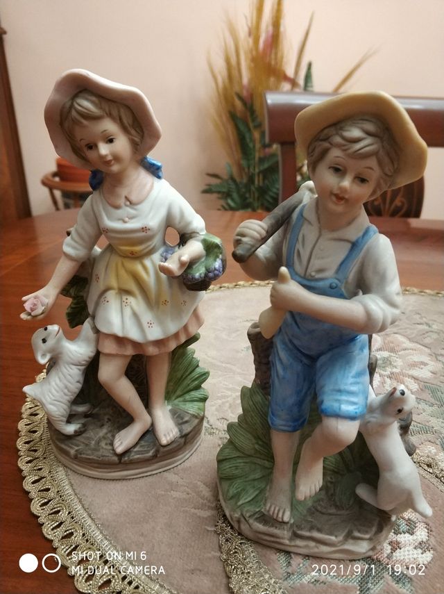 Figuras pastorcillos porcelana