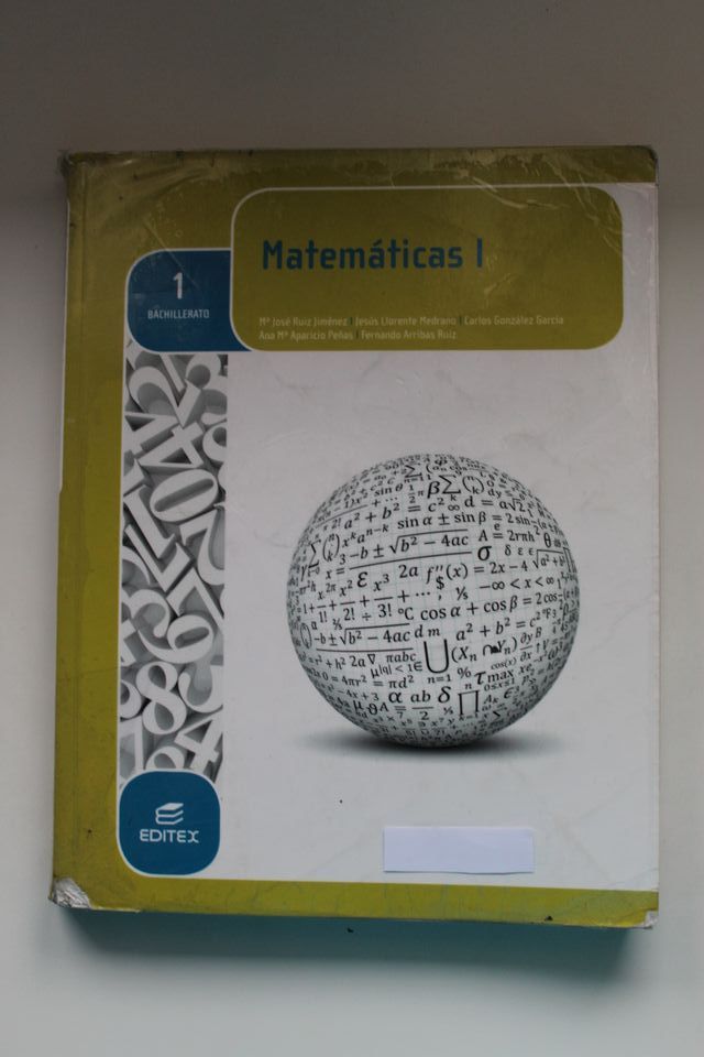 Matemáticas I, 1ºBACH, EDITEX