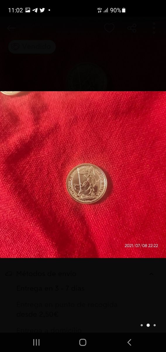 16 BRITANNIAS 1/10 onza plata.10 € unidad