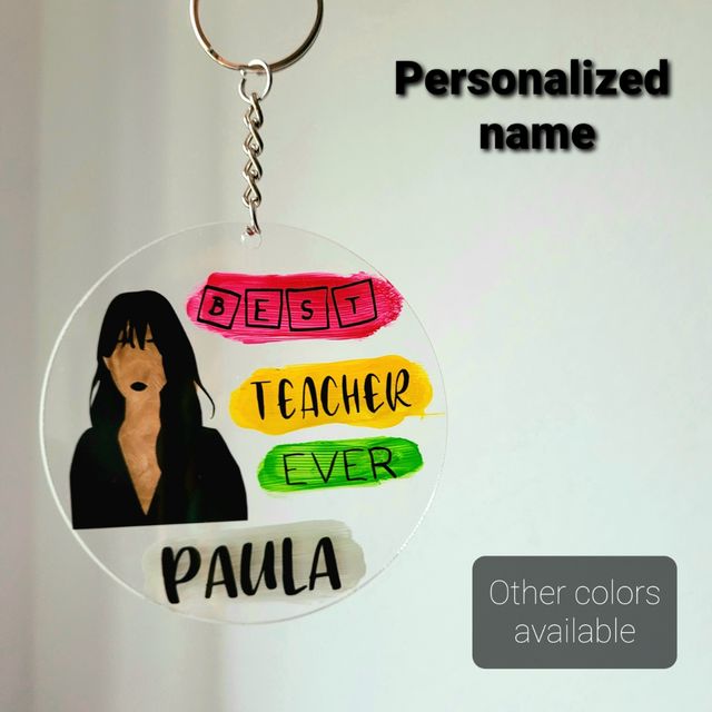 Llaveros Personalizados Para Profesores Con Nombre De Segunda Mano Por 
