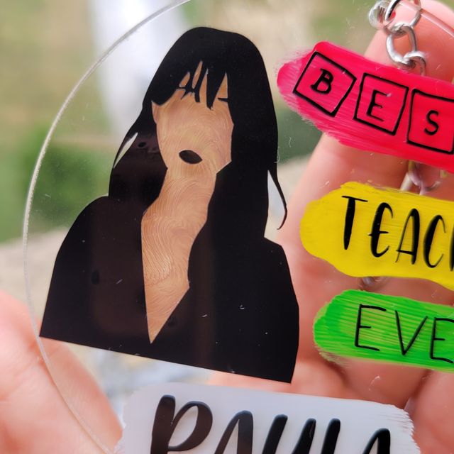 Llaveros Personalizados Para Profesores Con Nombre De Segunda Mano Por 