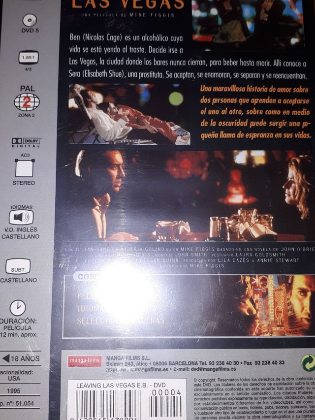 DVD LEAVING LAS VEGAS