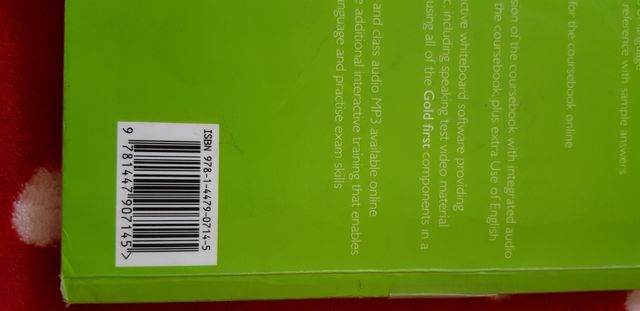 Gold first Coursebook. Editorial Pearson