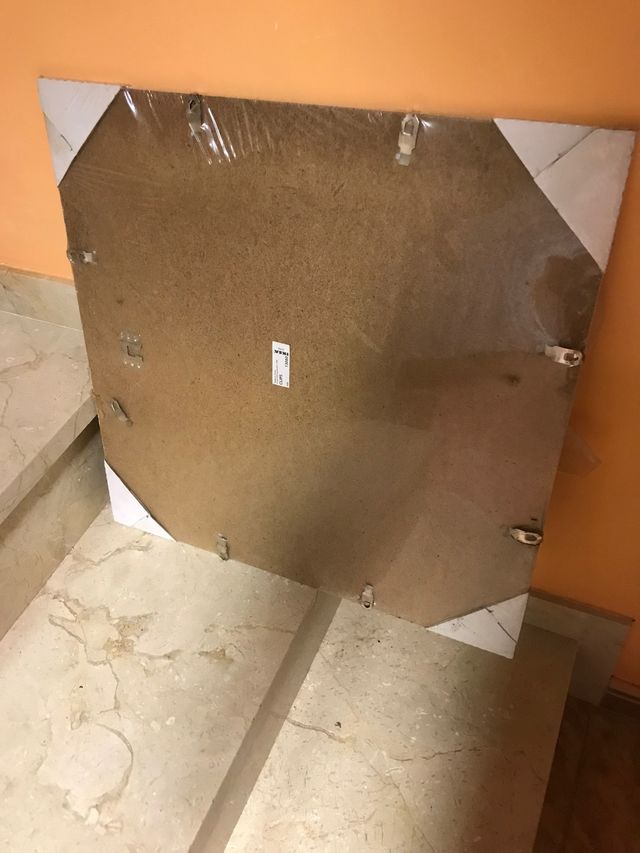 Cornice in vetro e legno 