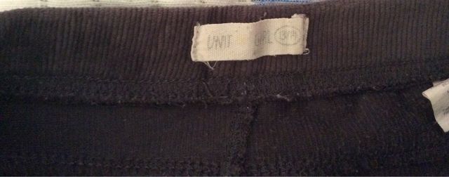 Pantalón de niña pana finita gris oscu 12-13