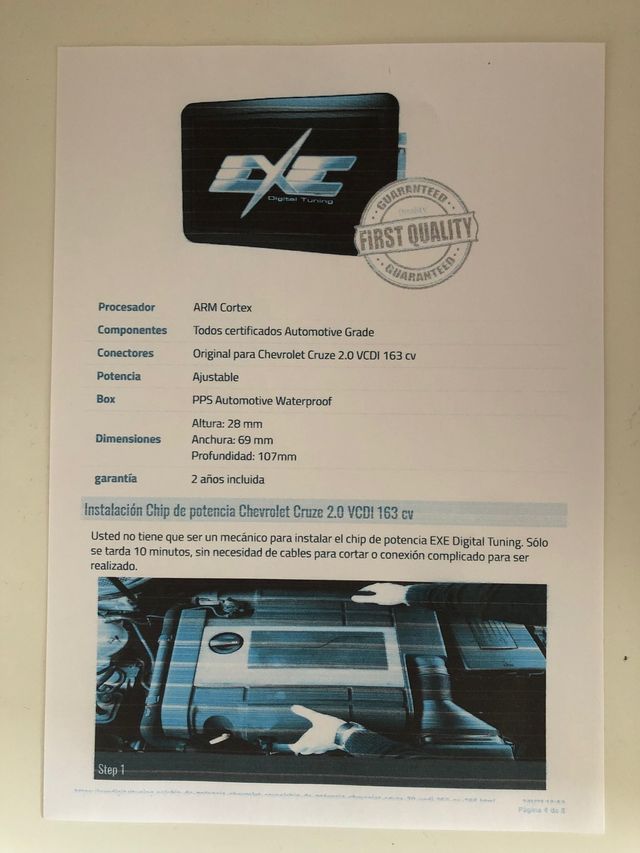 Chip de potencia Chevrolet Cruze 2.0 VCDI 163 cv