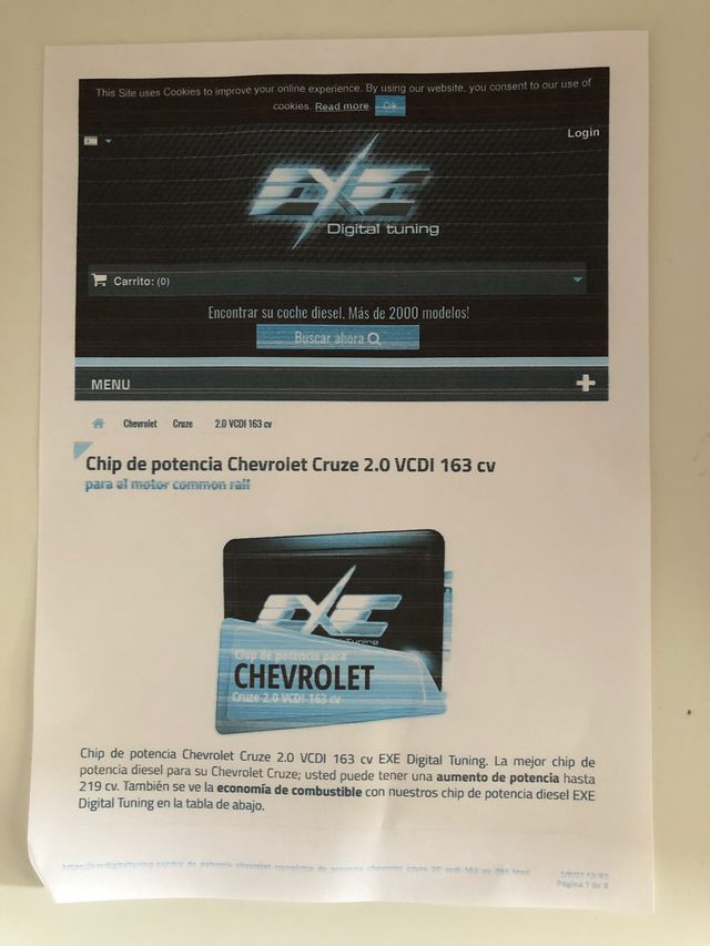 Chip de potencia Chevrolet Cruze 2.0 VCDI 163 cv