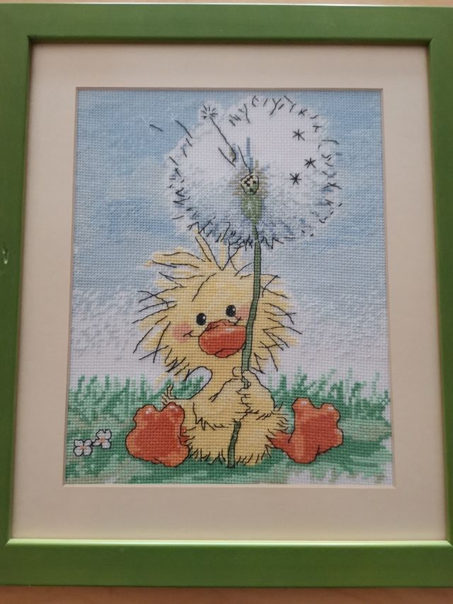 Cuadro punto de cruz infantil 