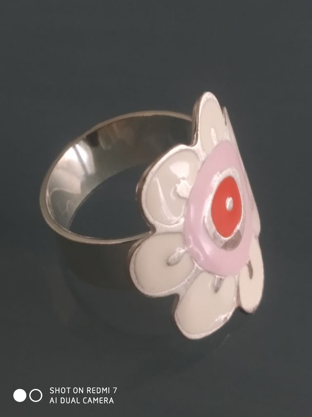 Sortija de plata y esmalte