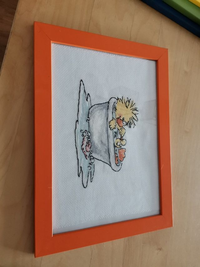 Cuadro punto de cruz infantil 