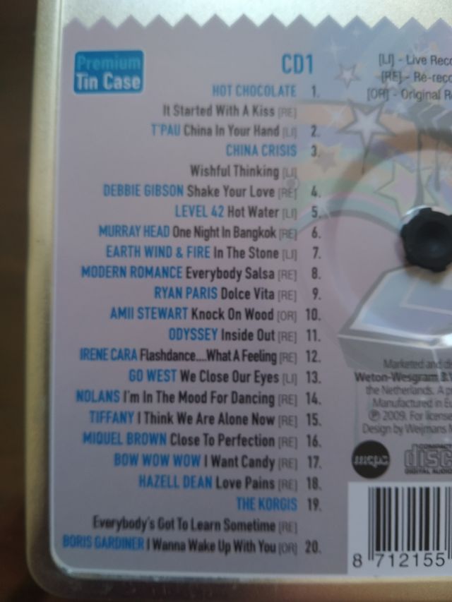 2CD' s de música de los 80